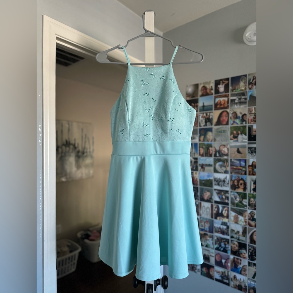 BRAND NEW Teal Embroidered Dress